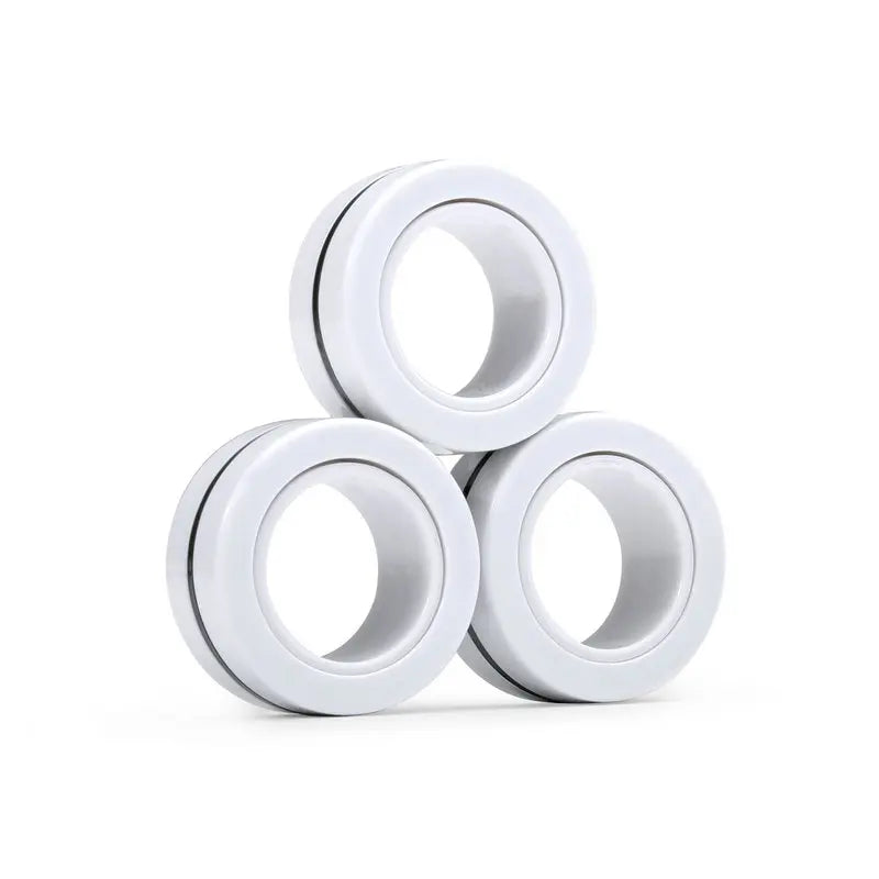 Magnetic Ring Fidget Toys Set ADHD Anxiety Magnetic Finger Spinner Pack for Teens Adults Kids Coolest Magnet Stress Relief Toy
