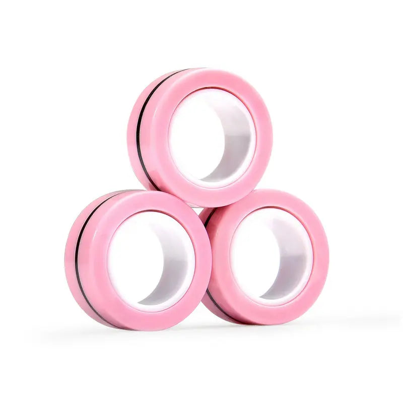 Magnetic Ring Fidget Toys Set ADHD Anxiety Magnetic Finger Spinner Pack for Teens Adults Kids Coolest Magnet Stress Relief Toy
