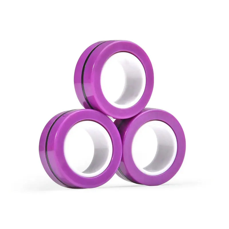 Magnetic Ring Fidget Toys Set ADHD Anxiety Magnetic Finger Spinner Pack for Teens Adults Kids Coolest Magnet Stress Relief Toy
